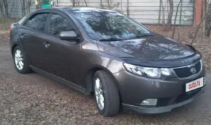 Дефлектор капота (мухобойка) KIA Cerato с 2009-2013 г.в (Киа Черато) Вип Тюнинг